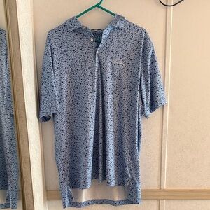 Peter Millar Summer Comfort Shirt Men’s Large L ATX Sea Island Blue